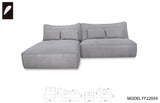 VIG Furniture Divani Casa Racine - Modern Grey Fabric Modular Sectional Sofa VGSX-FF22054-SILT