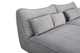 VIG Furniture Divani Casa Racine - Modern Grey Fabric Modular Sectional Sofa VGSX-FF22054-SILT