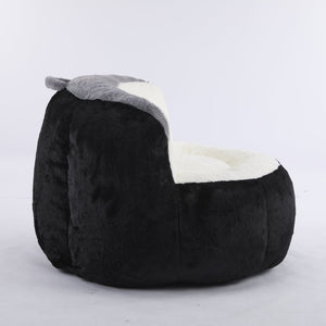 English Elm Oversized Faux Fur Bean Bag Chair - Multicolor Lounger Sofa For Cozy Living Room Relaxation! W3723P375716-GIGA
