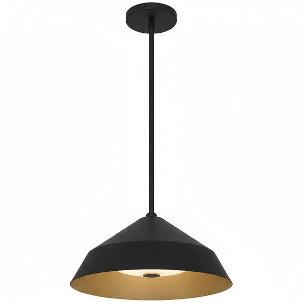 English Elm 14 Inch Matte Black Integrated Led Pendant Dimmable Etched Glass Kitchen Fixture B370P399324