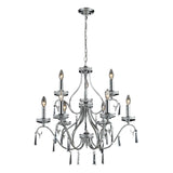 Crystal 28'' Wide 9-Light Chandelier - Clear and Chrome 82056/6+3 Elk Lighting