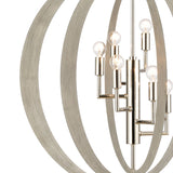 Retro Rings 26'' Wide 6-Light Chandelier - Sandy Beechwood 82067/6 Elk Lighting