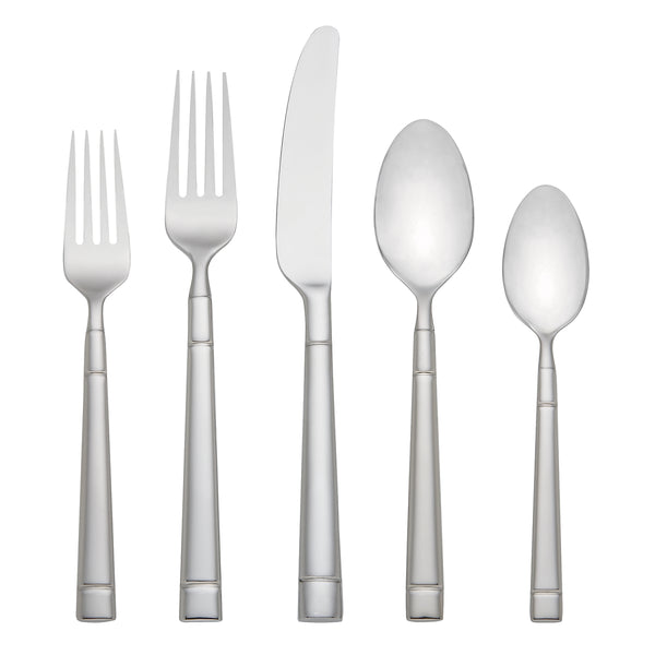 Lenox Fair Harbor 45 Piece 18/10 Stainless Steel Flatware Set for Eight Modern Dining 820859