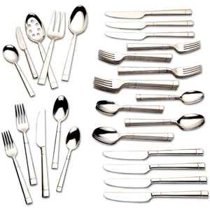 Lenox Fair Harbor 45 Piece 18/10 Stainless Steel Flatware Set for Eight Modern Dining 820859