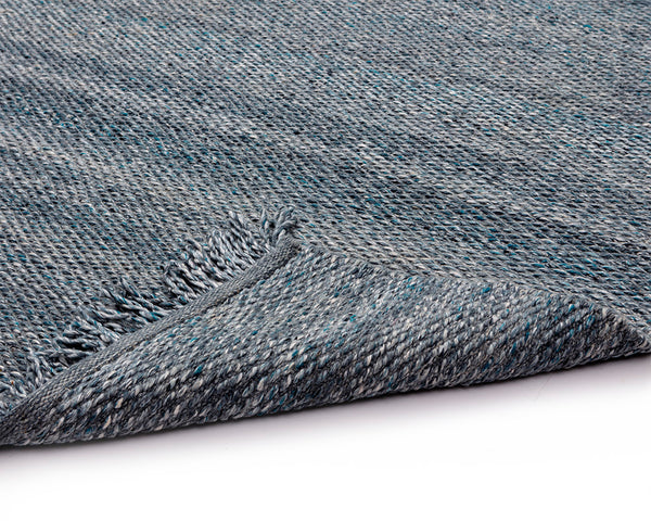 Sunpan Lindau Hand-Woven Rug - Sustainable Teal Beauty Crafted from Recycled PET Yarn by Skilled Artisans 5' x 8'