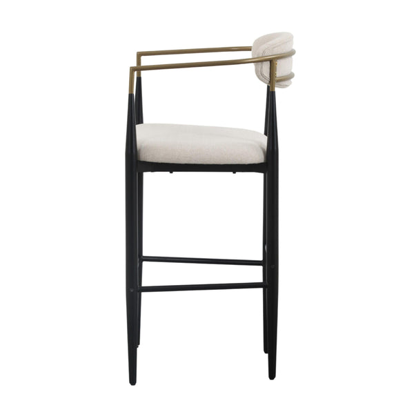 VIG Furniture Modrest Buchtel - Mid-Century Modern Beige + Gold Arm + Black Bar Chair VGDW-J1314-BGE