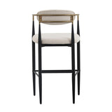 VIG Furniture Modrest Buchtel - Mid-Century Modern Beige + Gold Arm + Black Bar Chair VGDW-J1314-BGE