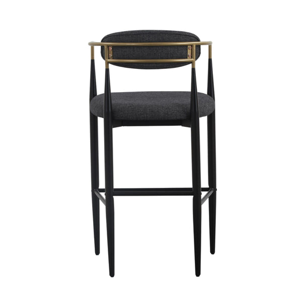 VIG Furniture Modrest Buchtel - Mid-Century Modern Dark Grey + Gold Arm + Black Bar Chair VGDW-J1314-DKGRY