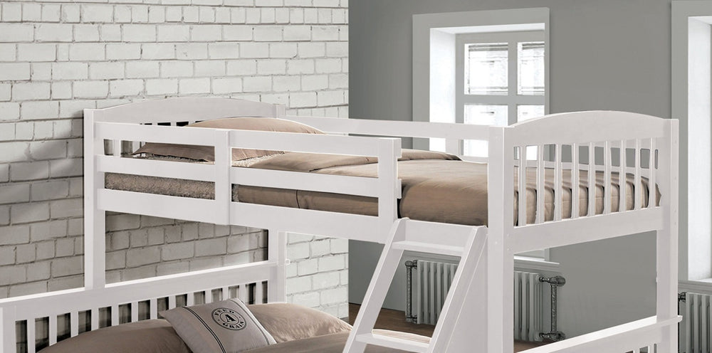English Elm Transition Twin Bunk Bed With Slat Support & Angled Ladder - Stylish Space-Saver For Kids! B2741S00275-GIGA