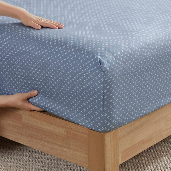 English Elm Floral Comforter Set With Soft Microfiber Sheets - Blue Watercolor Design For Cozy Bedrooms B035P266684