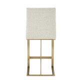 VIG Furniture Modrest Frankie - Modern Off-White Fabric + Antique Brass Counter Chair VGGA-6917CH-C-OWHTB