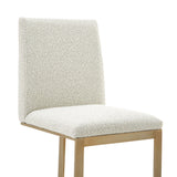 VIG Furniture Modrest Frankie - Modern Off-White Fabric + Antique Brass Counter Chair VGGA-6917CH-C-OWHTB