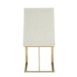 VIG Furniture Modrest Frankie - Modern Off-White Fabric + Antique Brass Dining Chair VGGA-6917CH-OWHTB