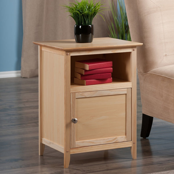 Winsome Wood Henry Accent Table Nightstand - Cozy Farmhouse Style With Storage, Natural Wood Finish, Easy Assembly Natural Solid ,Composite Wood 82115-winsome-wood