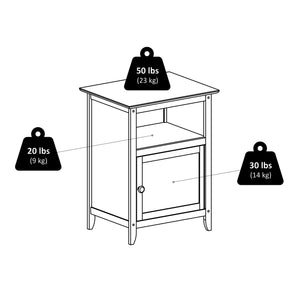 Winsome Wood Henry Accent Table Nightstand - Cozy Farmhouse Style With Storage, Natural Wood Finish, Easy Assembly Natural Solid ,Composite Wood 82115-winsome-wood