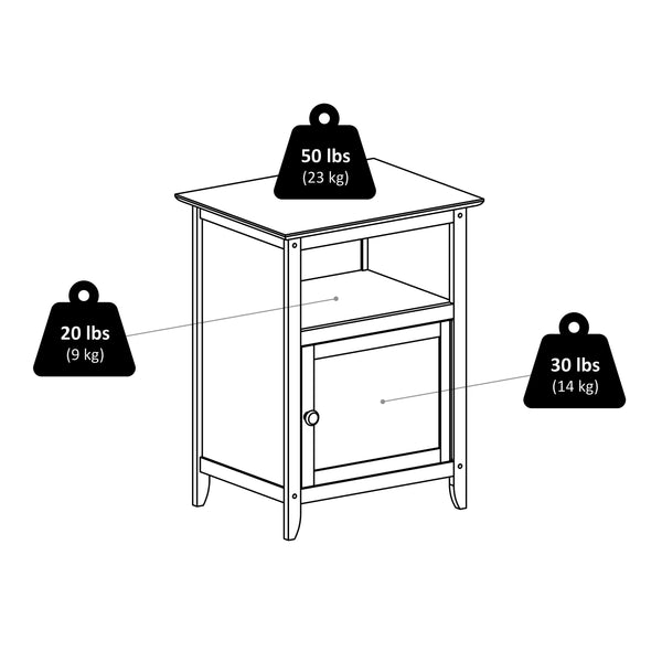 Winsome Wood Henry Accent Table Nightstand - Cozy Farmhouse Style With Storage, Natural Wood Finish, Easy Assembly Natural Solid ,Composite Wood 82115-winsome-wood