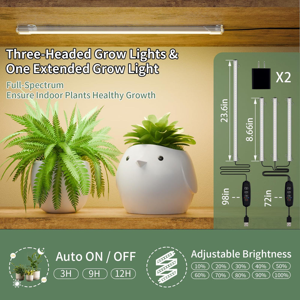 English Elm Large 71" Plant Stand with Grow Light - 8-Tier Heavy-Duty Walnut Metal Shelf for Indoor Plants, Space-Saving Stylish Display W3101P314627