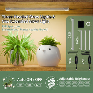 English Elm Large 71" Plant Stand with Grow Light - 8-Tier Heavy-Duty Walnut Metal Shelf for Indoor Plants, Space-Saving Stylish Display W3101P314627