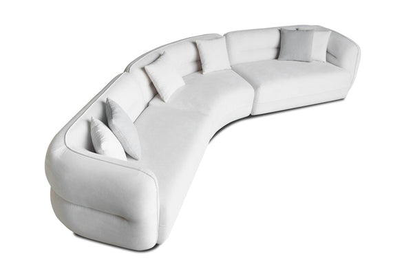 Vig Furniture Divani Casa Gypsy - Elegant Off-white Curved Sectional Sofa Perfect For Modern Living Spaces Off,White  Vgah-fl12-off