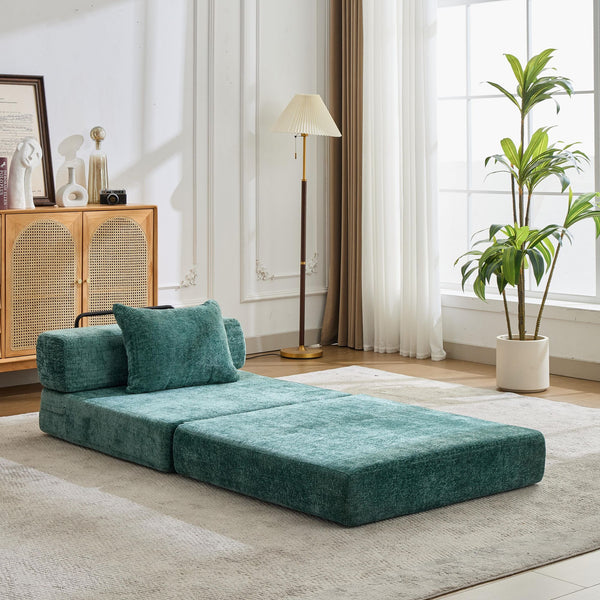 English Elm Compression Sofa: Versatile Chenille Floor Bed, No Assembly, Modular Design For Small Spaces & Guests W3723P345644