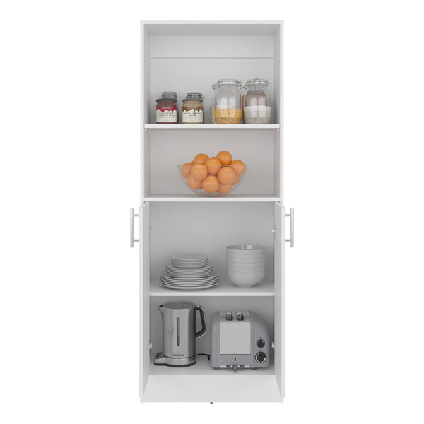 English Elm Juls Tall Pantry Cabinet with Open Shelves and Enclosed Storage for Any Room B070P474243