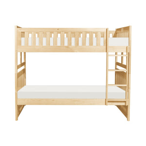 English Elm Bunk Bed Twin Over Full Solid Pine Frame with Guard Rails for Youth Bedroom B011S02416