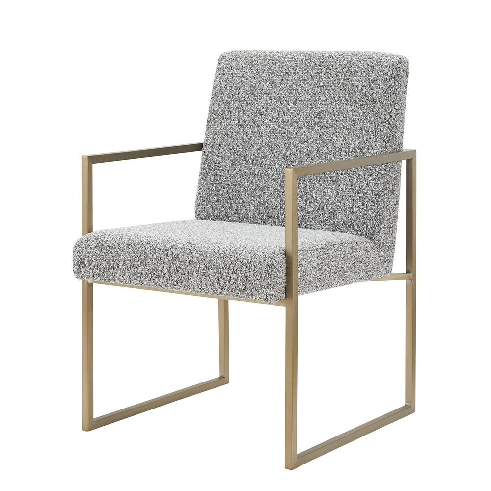 VIG Furniture Modrest Suzanne - Modern Grey Fabric + Antique Brass Dining Chair VGGA-6229CH-1-GRY