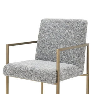VIG Furniture Modrest Suzanne - Modern Grey Fabric + Antique Brass Dining Chair VGGA-6229CH-1-GRY