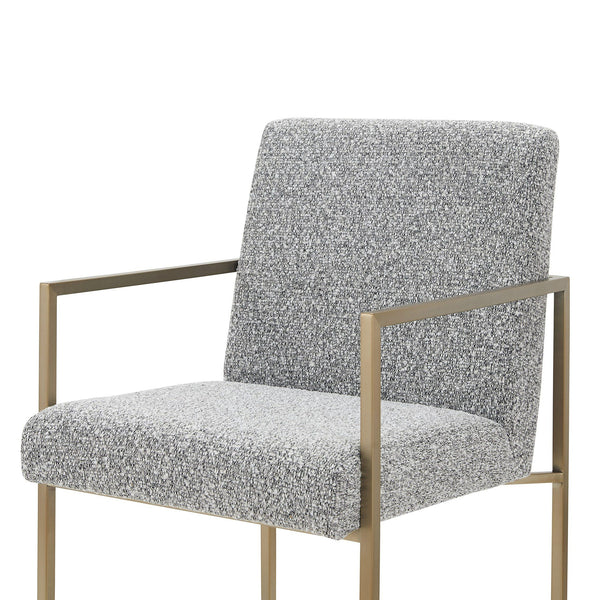 VIG Furniture Modrest Suzanne - Modern Grey Fabric + Antique Brass Dining Chair VGGA-6229CH-1-GRY