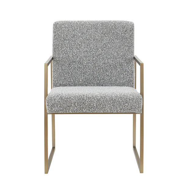 VIG Furniture Modrest Suzanne - Modern Grey Fabric + Antique Brass Dining Chair VGGA-6229CH-1-GRY