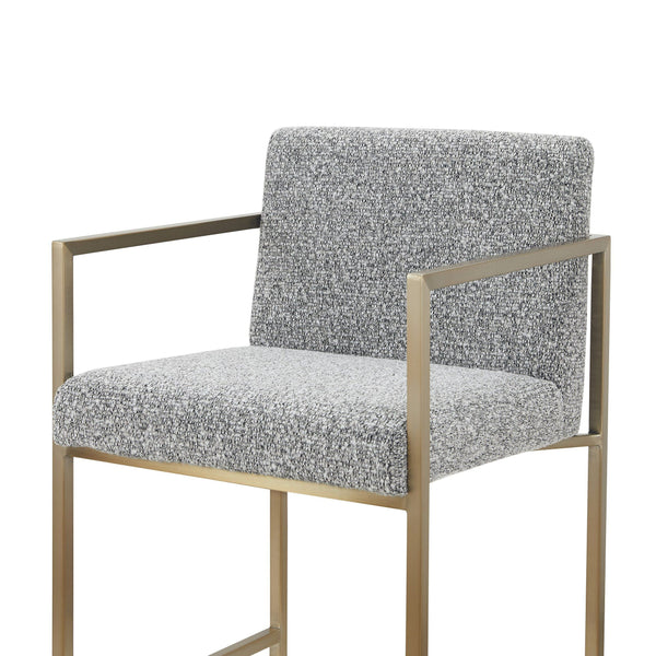 VIG Furniture Modrest Suzanne - Modern Grey Fabric + Antique Brass Counter Chair VGGA-6229CH-C-GRY