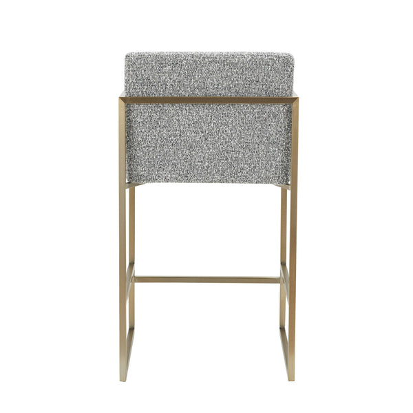 VIG Furniture Modrest Suzanne - Modern Grey Fabric + Antique Brass Counter Chair VGGA-6229CH-C-GRY