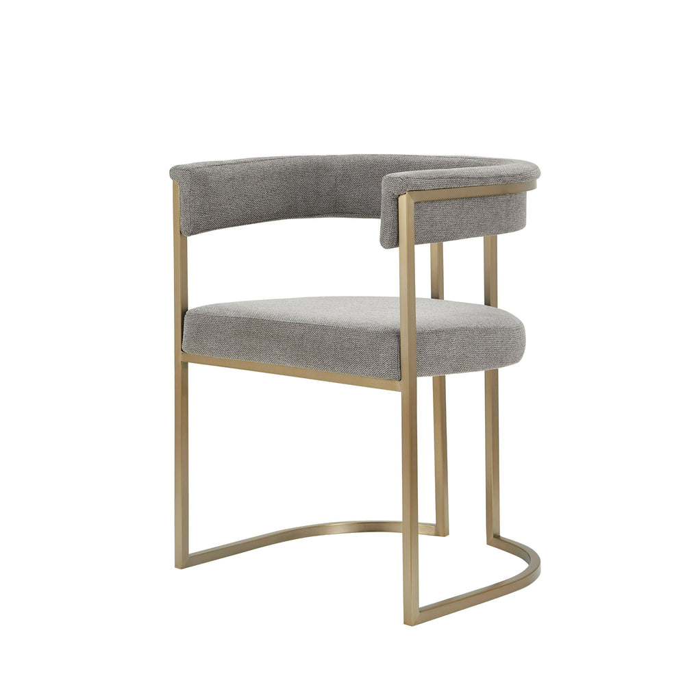 VIG Furniture Modrest Byron - Modern Grey Fabric + Antique Brass Dining Chair VGGA-6966CH-GRY