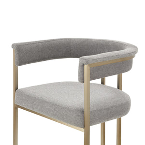VIG Furniture Modrest Byron - Modern Grey Fabric + Antique Brass Counter Chair VGGA-6966CH-C-GRY