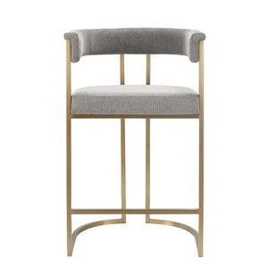 VIG Furniture Modrest Byron - Modern Grey Fabric + Antique Brass Counter Chair VGGA-6966CH-C-GRY