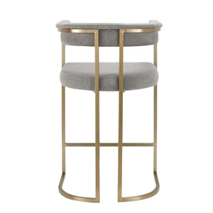 VIG Furniture Modrest Byron - Modern Grey Fabric + Antique Brass Counter Chair VGGA-6966CH-C-GRY