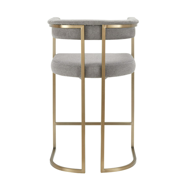VIG Furniture Modrest Byron - Modern Grey Fabric + Antique Brass Counter Chair VGGA-6966CH-C-GRY