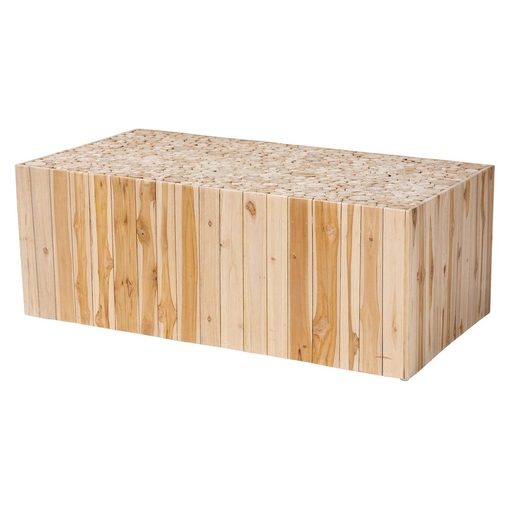 English Elm Bohemian Hand-woven Rattan Round End Table with Open Geometric Base for Living Rooms B2750P467759