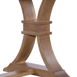 English Elm 63.00"-78.75" Extendable Farmhouse Dining Table Rubberwood X-frame Base Seats Eight Walnut N771P347924T_N771P347925T