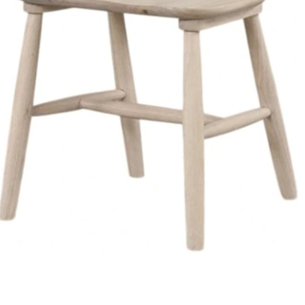 English Elm Lyoi Ladder Back Dining Chairs Set of 2 Gray Upholstered Seat Solid Wood Frame B056P417053