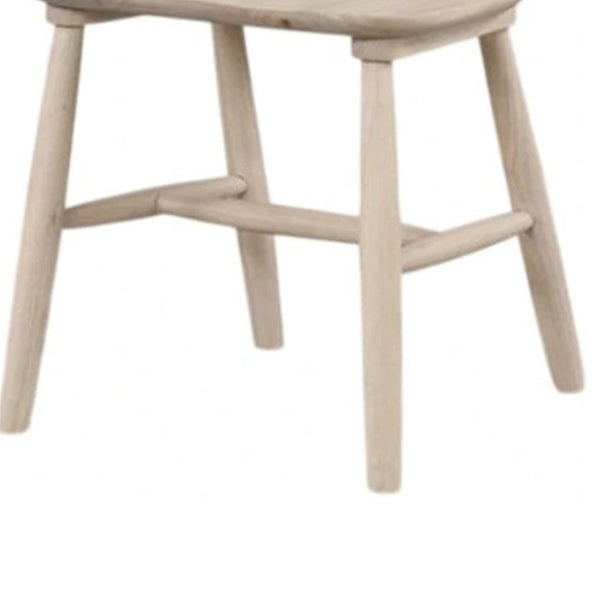 English Elm Lyoi Ladder Back Dining Chairs Set of 2 Gray Upholstered Seat Solid Wood Frame B056P417053