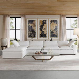 English Elm Sky Cloud Sectional Sofa With Washable Cover - Modular L-Shaped Comfort For 4-Seaters In Any Space B341S00002-GIGA