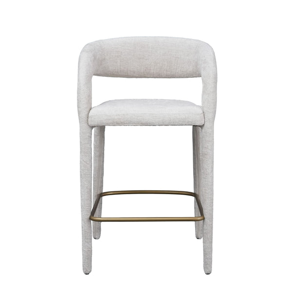 VIG Furniture Modrest Faerron - Modern Light Grey Fabric Counter Chair VGEU-MC-7182BC-LTGRY