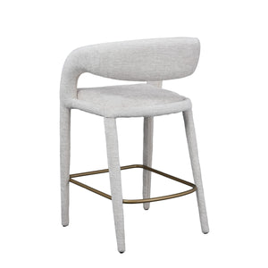 VIG Furniture Modrest Faerron - Modern Light Grey Fabric Counter Chair VGEU-MC-7182BC-LTGRY