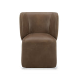 VIG Furniture Modrest Standing - Modern Brown Vegan Leather Swivel Dining Chair VGKK-KF.Y1255-BRN