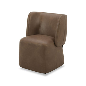 VIG Furniture Modrest Standing - Modern Brown Vegan Leather Swivel Dining Chair VGKK-KF.Y1255-BRN