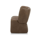 VIG Furniture Modrest Standing - Modern Brown Vegan Leather Swivel Dining Chair VGKK-KF.Y1255-BRN