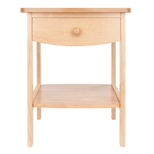 Winsome Wood Claire Curved Nightstand - Elegant Accent Table With Drawer, Natural Wood Finish For Any Home Decor Natural Solid ,Composite Wood 82218-winsome-wood