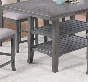 English Elm Contemporary 7-Piece Counter-Height Dining Set With Stylish Storage & 6 Comfortable High Chairs B011S01877