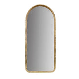 N/A Glam/Luxury Gold Metal Arch Wall Mirror